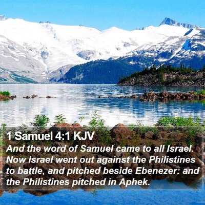 1 Samuel 4:1 KJV Bible Verse Image