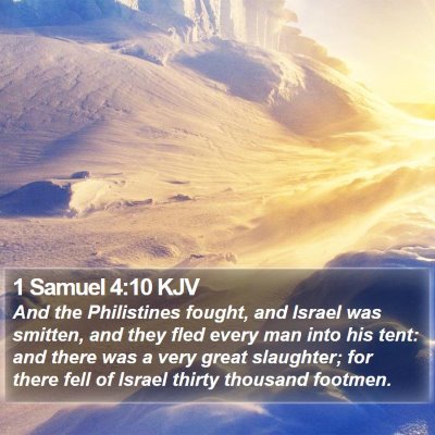 1 Samuel 4:10 KJV Bible Verse Image