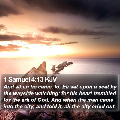 1 Samuel 4:13 KJV Bible Verse Image
