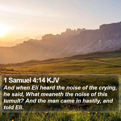 1 Samuel 4:14 KJV Bible Verse Image
