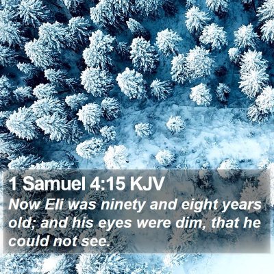 1 Samuel 4:15 KJV Bible Verse Image