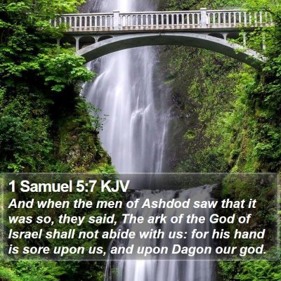 1 Samuel 5:7 KJV Bible Verse Image