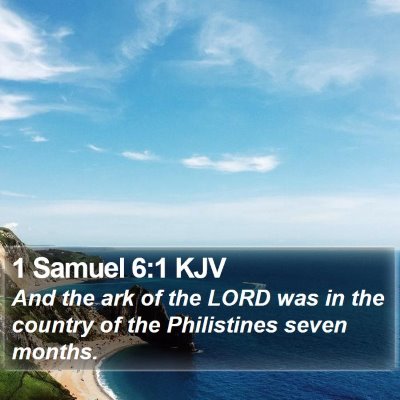 1 Samuel 6:1 KJV Bible Verse Image