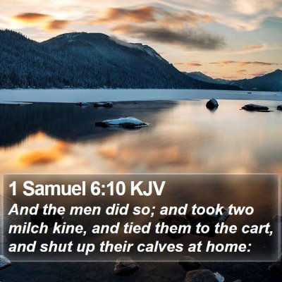 1 Samuel 6:10 KJV Bible Verse Image