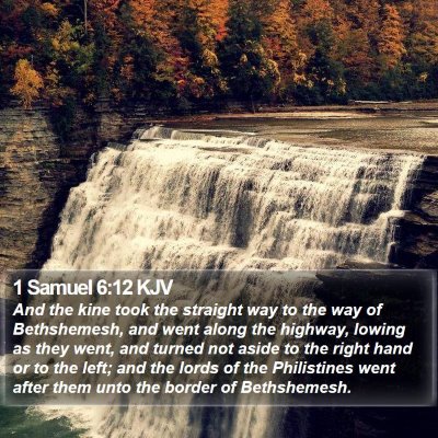 1 Samuel 6:12 KJV Bible Verse Image