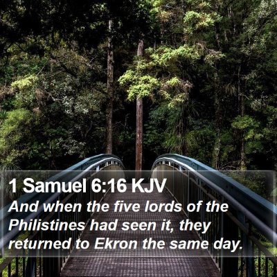 1 Samuel 6:16 KJV Bible Verse Image