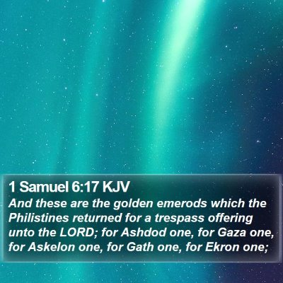 1 Samuel 6:17 KJV Bible Verse Image