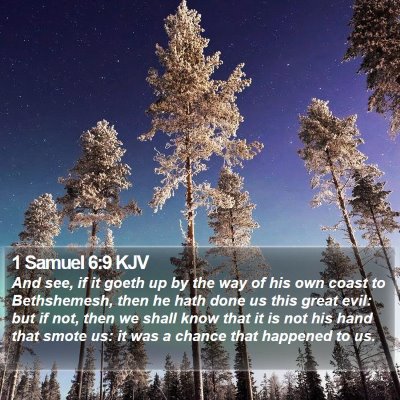 1 Samuel 6:9 KJV Bible Verse Image