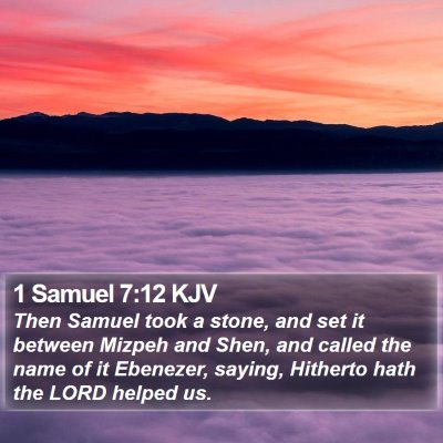 1 Samuel 7:12 KJV Bible Verse Image