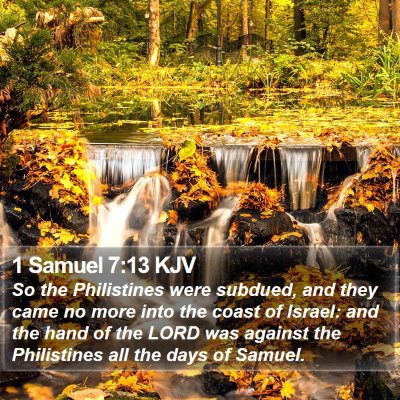 1 Samuel 7:13 KJV Bible Verse Image