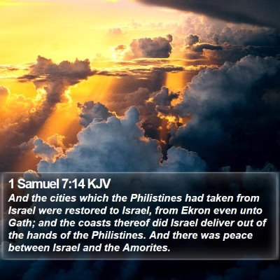1 Samuel 7:14 KJV Bible Verse Image