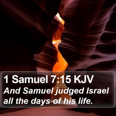 1 Samuel 7:15 KJV Bible Verse Image