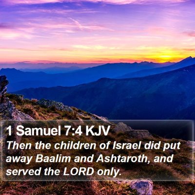 1 Samuel 7:4 KJV Bible Verse Image