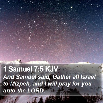 1 Samuel 7:5 KJV Bible Verse Image