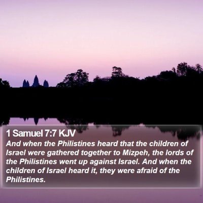 1 Samuel 7:7 KJV Bible Verse Image