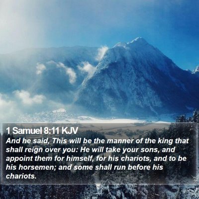 1 Samuel 8:11 KJV Bible Verse Image