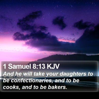 1 Samuel 8:13 KJV Bible Verse Image