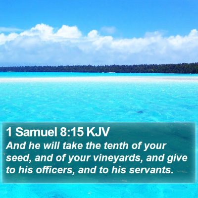 1 Samuel 8:15 KJV Bible Verse Image