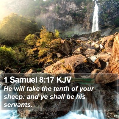 1 Samuel 8:17 KJV Bible Verse Image