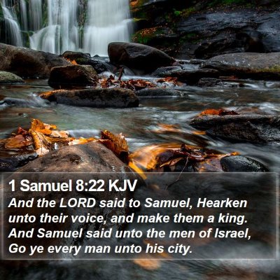 1 Samuel 8:22 KJV Bible Verse Image