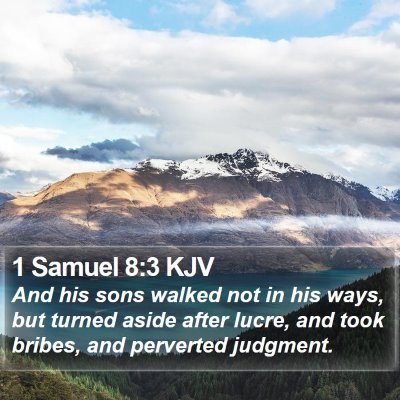 1 Samuel 8:3 KJV Bible Verse Image