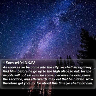 1 Samuel 9:13 KJV Bible Verse Image
