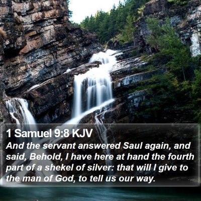 1 Samuel 9:8 KJV Bible Verse Image
