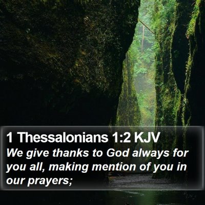 1 Thessalonians 1:2 KJV Bible Verse Image