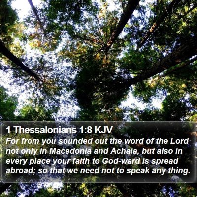 1 Thessalonians 1:8 KJV Bible Verse Image