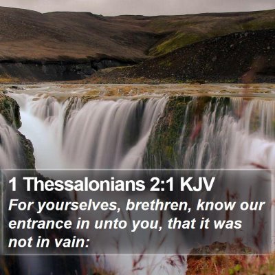 1 Thessalonians 2:1 KJV Bible Verse Image