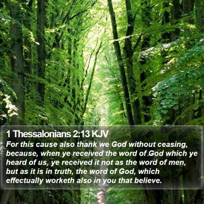 1 Thessalonians 2:13 KJV Bible Verse Image