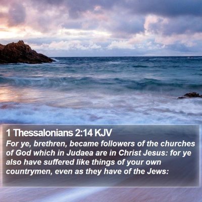 1 Thessalonians 2:14 KJV Bible Verse Image