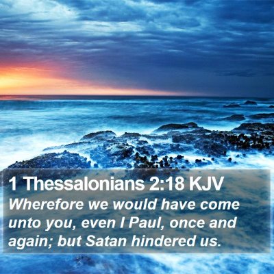 1 Thessalonians 2:18 KJV Bible Verse Image