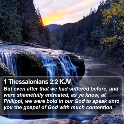 1 Thessalonians 2:2 KJV Bible Verse Image
