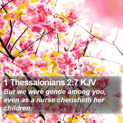 1 Thessalonians 2:7 KJV Bible Verse Image