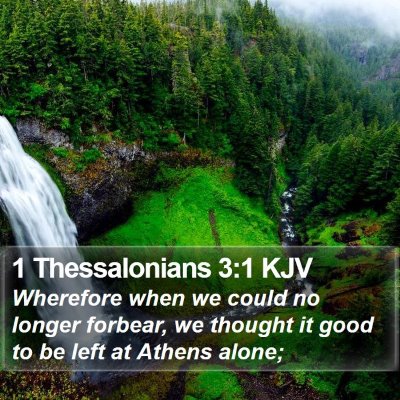 1 Thessalonians 3:1 KJV Bible Verse Image
