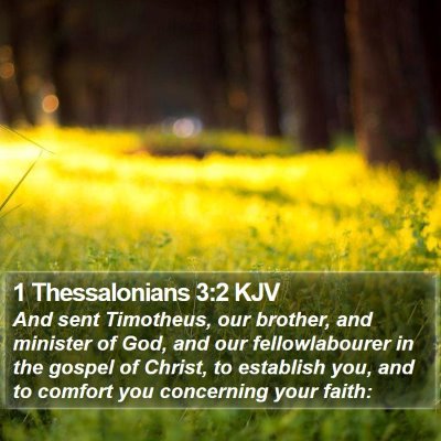 1 Thessalonians 3:2 KJV Bible Verse Image
