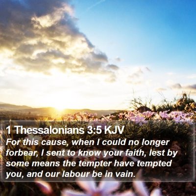 1 Thessalonians 3:5 KJV Bible Verse Image