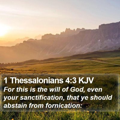 1 Thessalonians 4:3 KJV Bible Verse Image