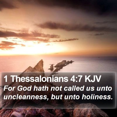 1 Thessalonians 4:7 KJV Bible Verse Image