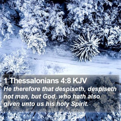 1 Thessalonians 4:8 KJV Bible Verse Image
