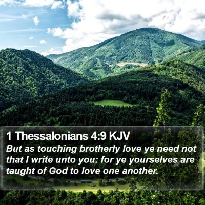 1 Thessalonians 4:9 KJV Bible Verse Image