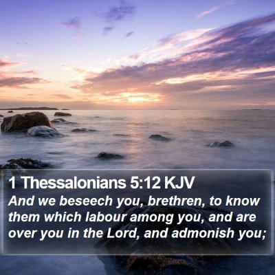 1 Thessalonians 5:12 KJV Bible Verse Image