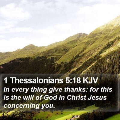 1 Thessalonians 5:18 KJV Bible Verse Image
