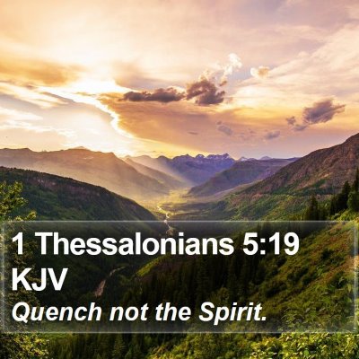 1 Thessalonians 5:19 KJV Bible Verse Image