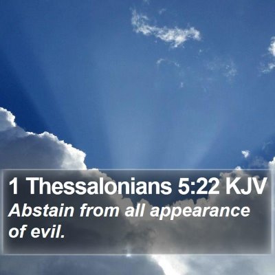 1 Thessalonians 5:22 KJV Bible Verse Image