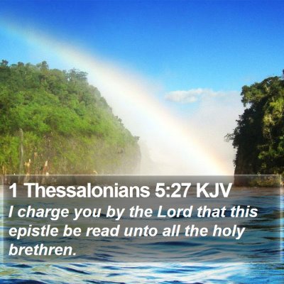 1 Thessalonians 5:27 KJV Bible Verse Image