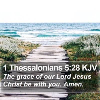 1 Thessalonians 5:28 KJV Bible Verse Image