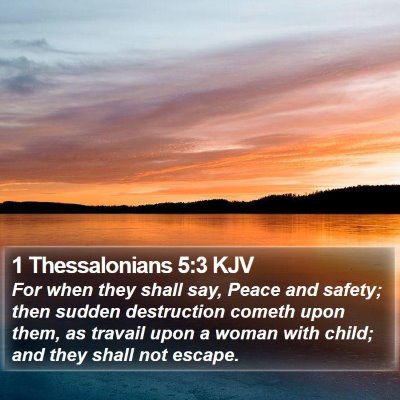 1 Thessalonians 5:3 KJV Bible Verse Image
