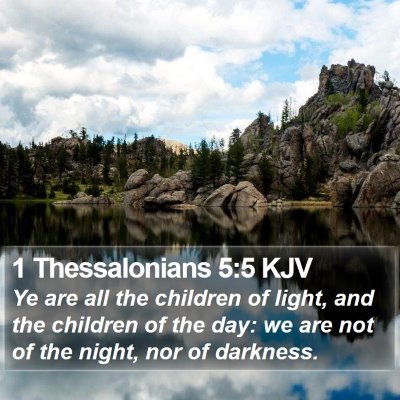 1 Thessalonians 5:5 KJV Bible Verse Image